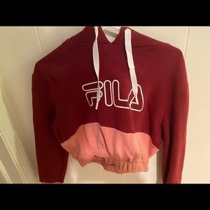 Cropped Fila Hoodie